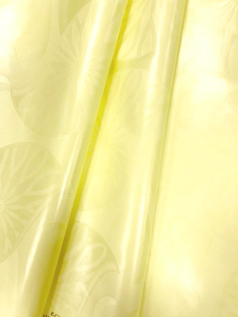 Bazin uni Color 121-jaune clair, 4 m