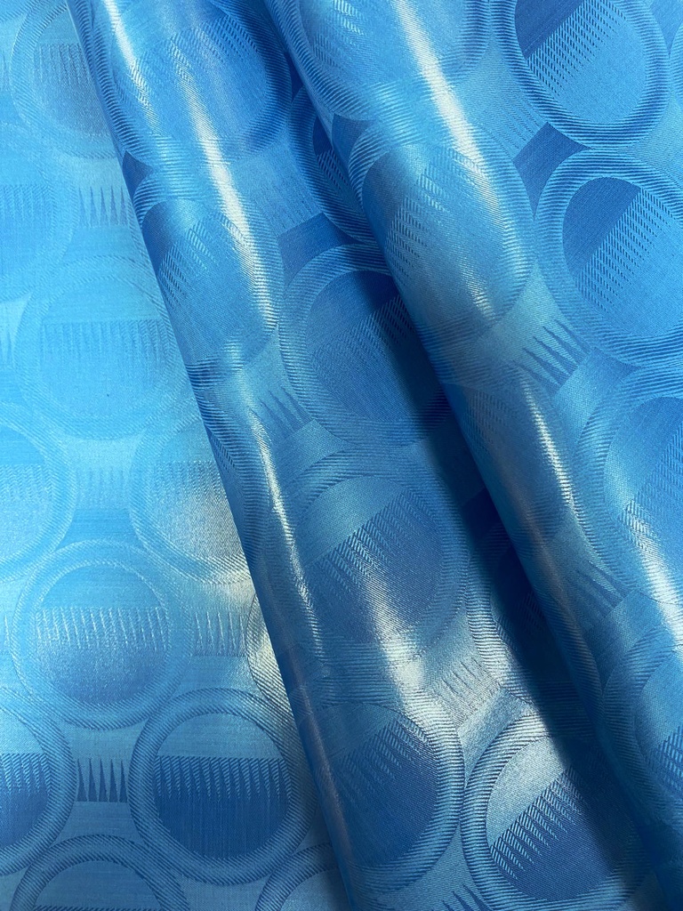 Bazin uni Color 547-bleu moyen | D - 3 m