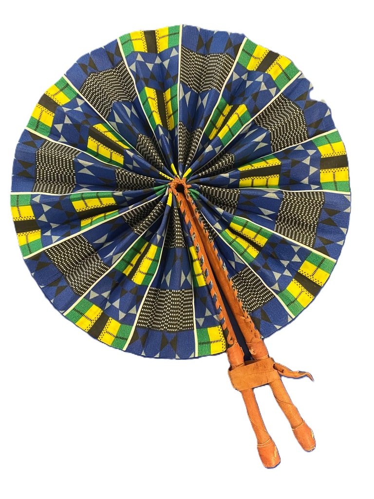 Fächer blau-gelb-grün