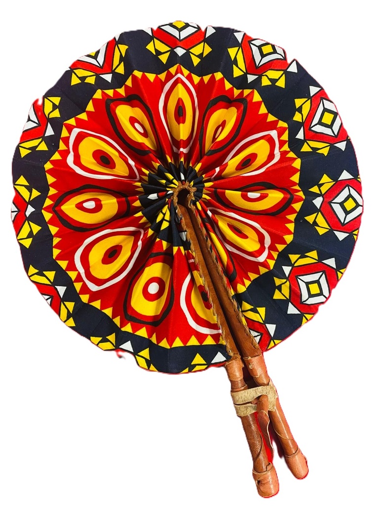 Fächer gelb-rot-schwarz