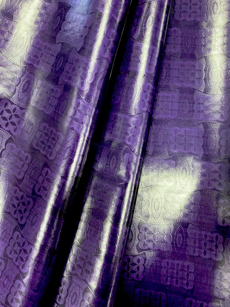 Bazin uni Color 424-violet foncé | D