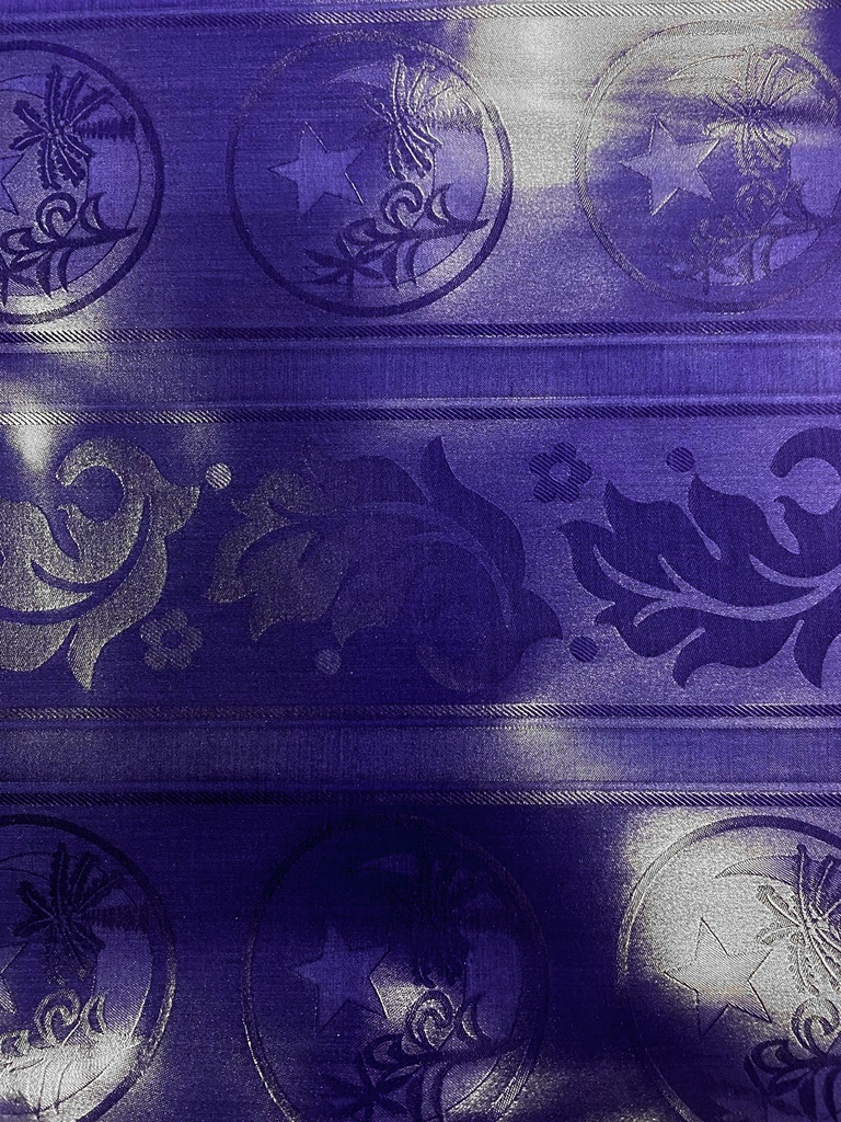 Bazin uni Color 515- bleu violacé foncé | D - 3 m