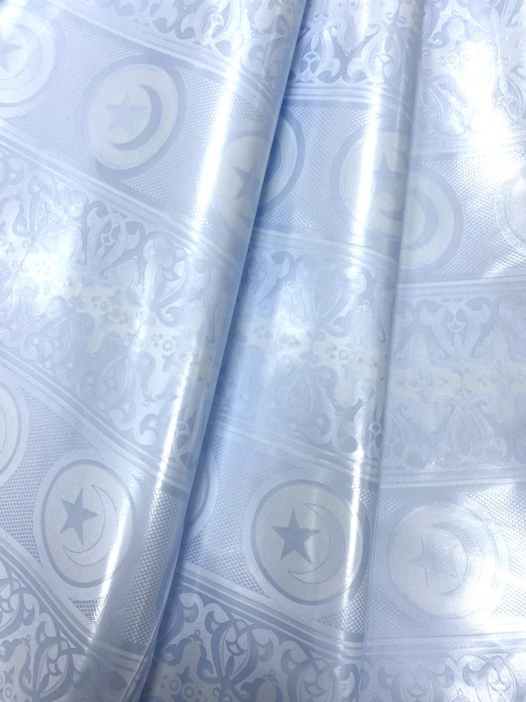 Bazin uni Color 522-hellblau/bakha | D - 3 m