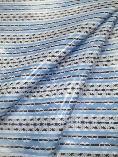 Bazin Buntgewebt blau | 4,5 m