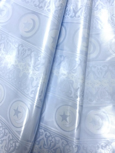 Bazin uni Color 522-hellblau/bakha | D