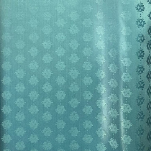 [2134-S619-14P8-5] Bazin uni Color 619-grey-turquoise 5 m