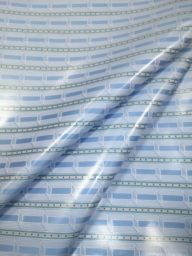 [1710-19947-4] Bazin Buntgewebt 947 bleu clair - 4 m